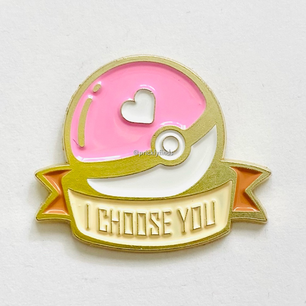 840 Pokmon I Choose You Pink Pokeball Enamel Pin 8$